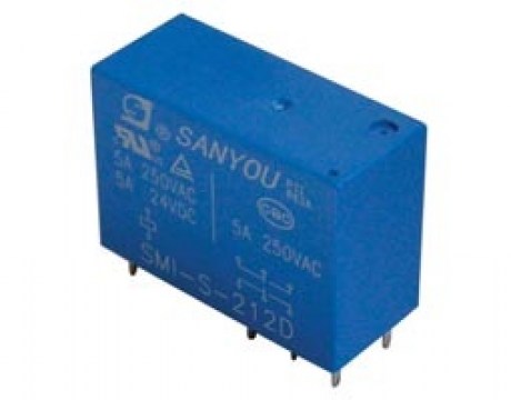 RELAY MINI 2P 24V DC 5A SMI-S-224D SAN